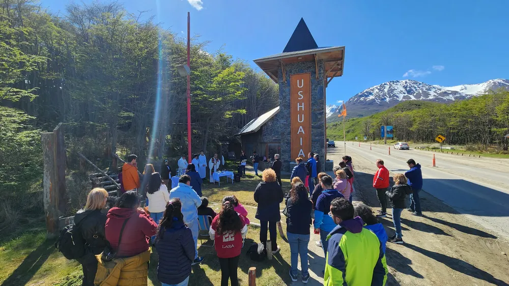 Misa en ingreso a Ushuaia 