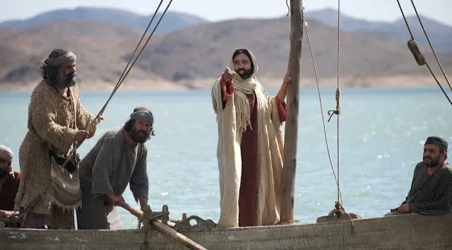 Jesús en la barca